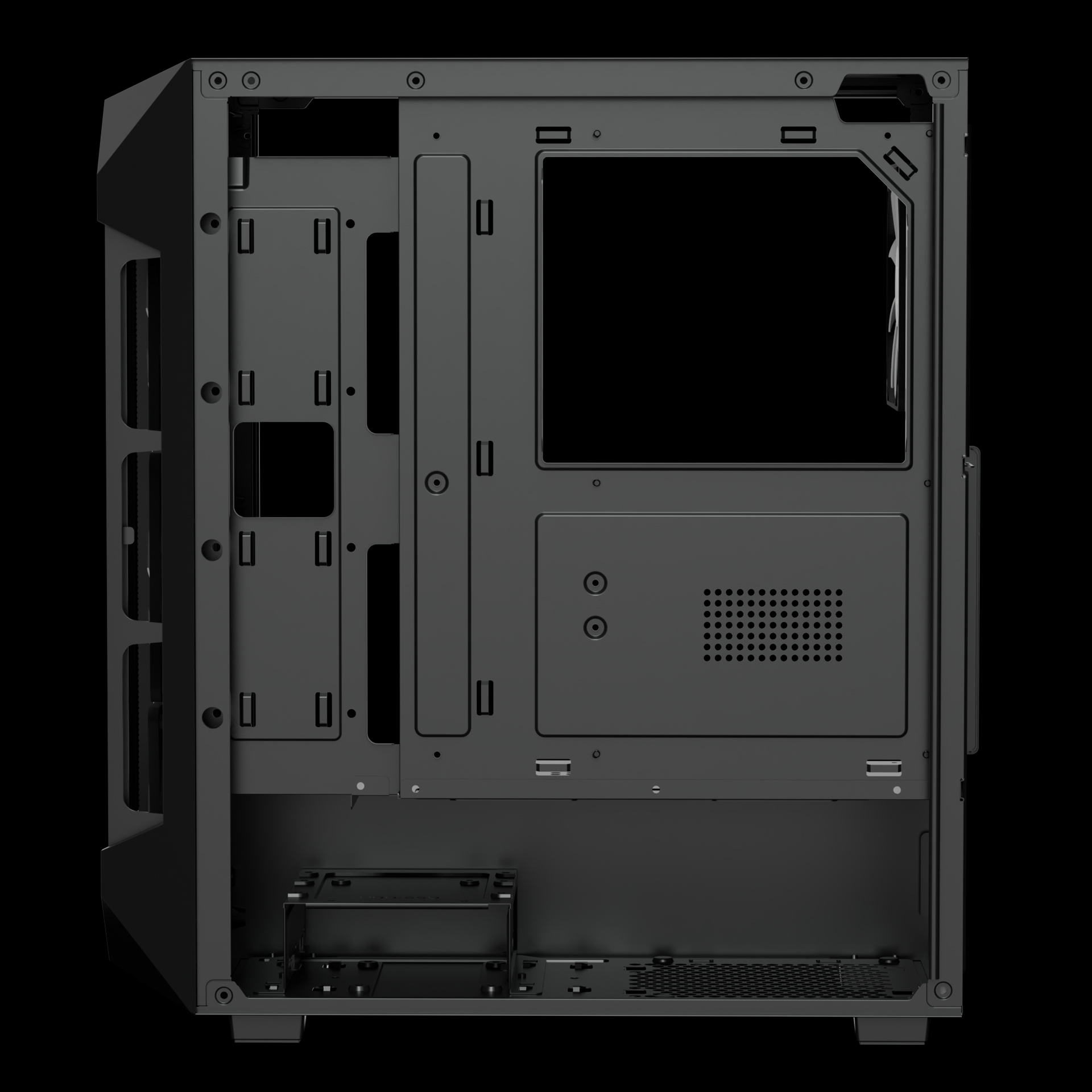 GAMDIAS AURA GC1 ELITE ARGB Mid Tower Gaming Case - Black GAMDIAS AURA GC1 ELITE ARGB Mid Tower Gaming Case - Black